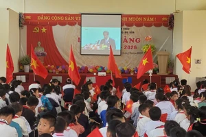 Trường PTDTBT THCS Leng Su Sìn, xã Sín Thầu khai giảng năm học mới.