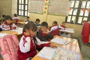 Một buổi học của học sinh vùng cao tỉnh Điện Biên.