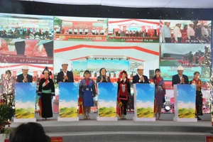 Phó Thủ tướng Phạm Thị Thanh Trà cùng các đại biểu khởi công công trình.