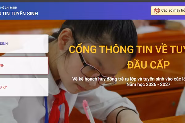 Cổng thông tin tuyển sinh đầu cấp của TPHCM.