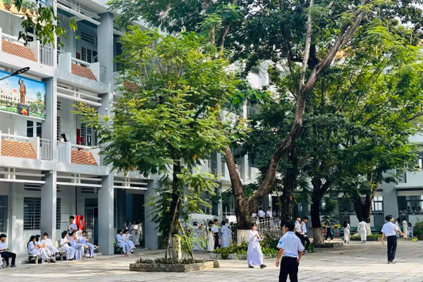 Học sinh TPHCM trong giờ ra chơi.