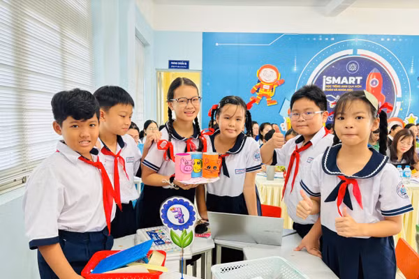 Tiết học của học sinh Trường Tiểu học Thuận Kiều (phường Đông Hưng Thuận, TPHCM).