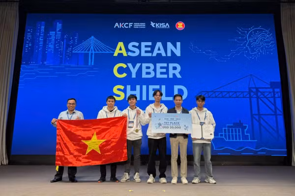 Sinh viên Học viện Kỹ thuật mật mã vô địch cuộc thi ASEAN Cyber Shield 2025.