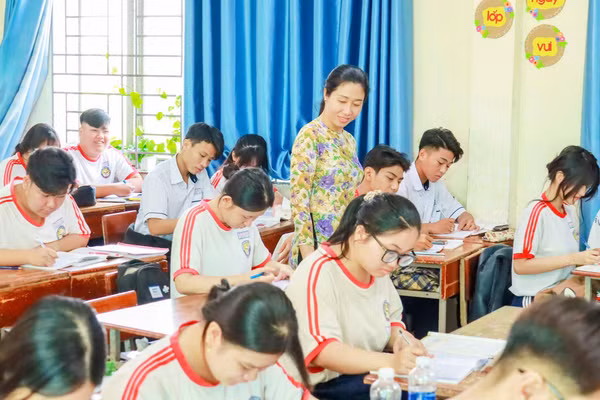 Giờ học của học sinh Trường THPT Bình Tân (phường Bình Tân, TPHCM).