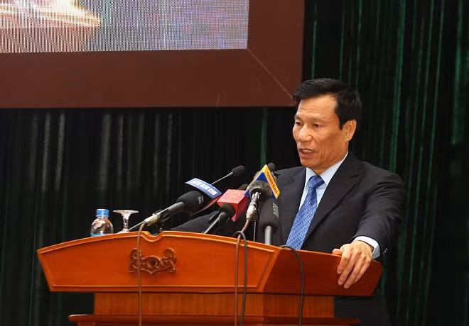 Bộ trưởng VHTT&DL Nguyễn Ngọc Thiện phát biểu tại Hội nghị. Ảnh: VGP