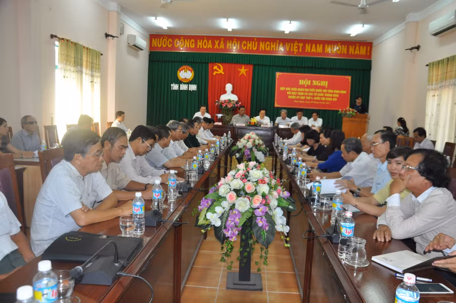 Hội nghị tiếp xúc giữa Ủy ban Mặt trận Tổ quốc Việt Nam tỉnh Bình Định các tổ chức thành viên trước kỳ họp thứ 4 - Quốc hội khóa XIV.