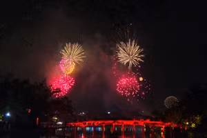 Mãn nhãn màn pháo hoa thắp sáng trời Thủ đô thời khắc Giao thừa