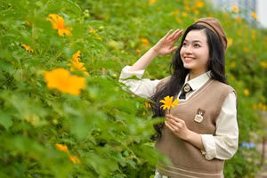 Giới trẻ Hà Nội nô nức check-in vườn dã quỳ ngay tại thủ đô