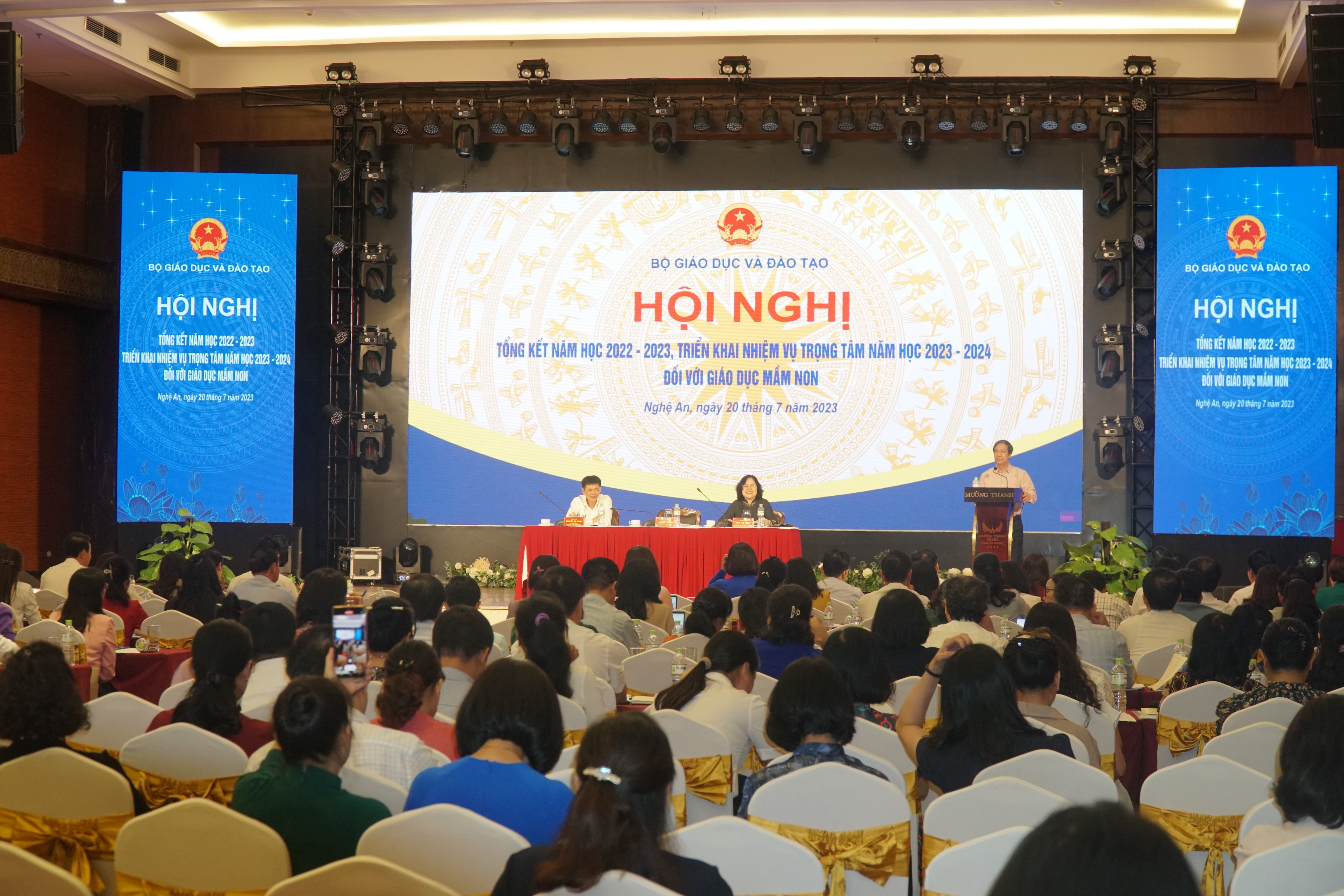 Hội nghị tổng kết năm học 2022-2023, triển khai nhiệm vụ năm học 2023-2024 đối với giáo dục Mầm non.