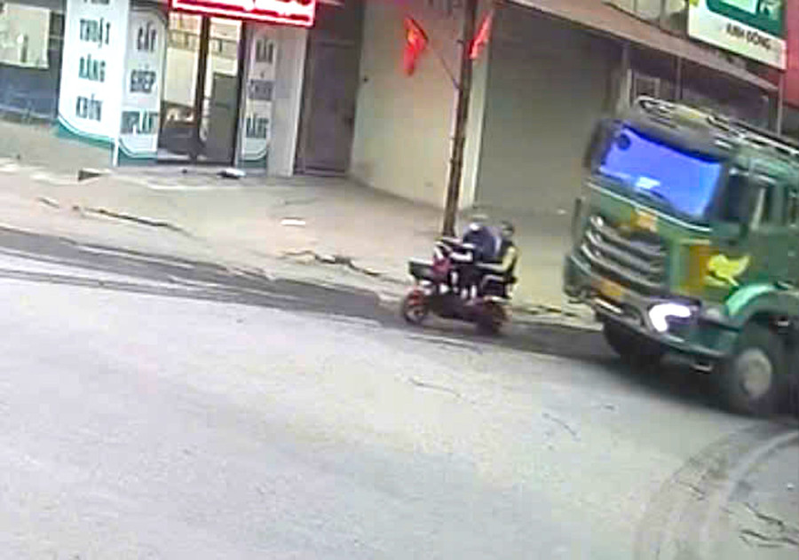 Hình ảnh trước khi xảy ra vụ tai nạn giao thông. Ảnh: Công an tỉnh Hưng Yên