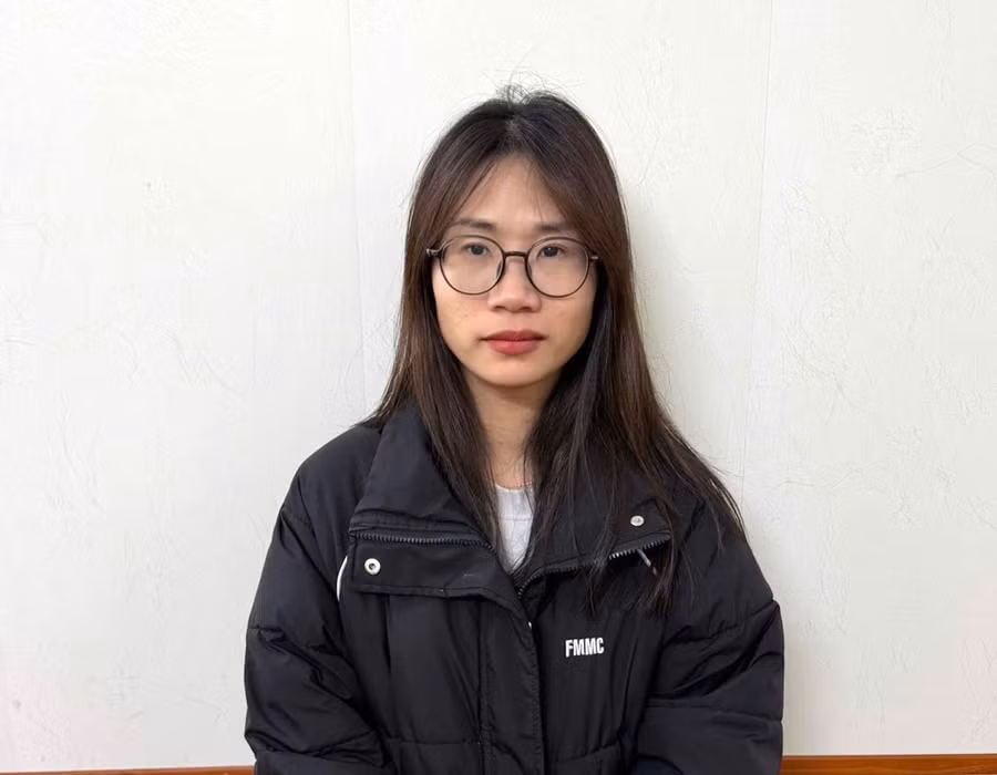 Trương Thị Hoài tại cơ quan công an. Ảnh: Công an tỉnh Hưng Yên.