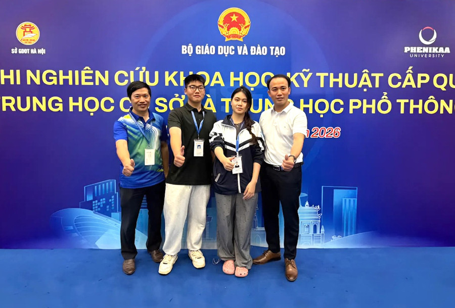 Dự án của nhóm học sinh Trường THPT Yên Mỹ được chọn tham dự ISEF 2026 tại Hoa Kỳ.
