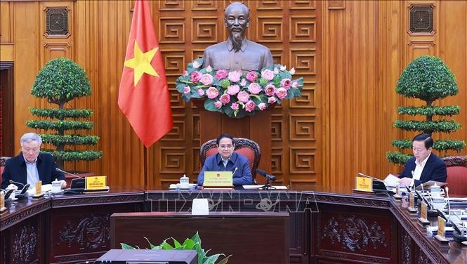 Thủ tướng Phạm Minh Chính chủ trì Phiên họp lần thứ 6 về sắp xếp, tinh gọn bộ máy của Chính phủ. (Ảnh: Dương Giang/TTXVN) thu-tuong-chu-tri-phien-hop-lan-thu-sau-ve-sap-xep-bo-may-cua-chinh-phu-2.jpg