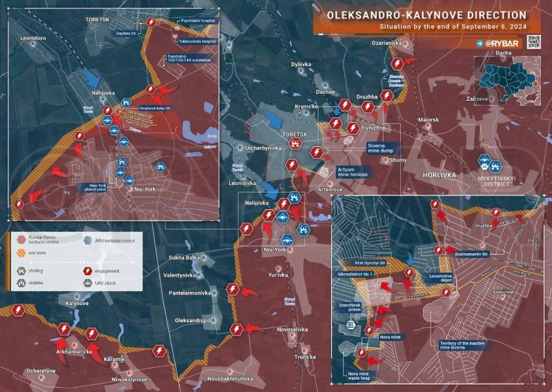 Bản đồ chiến sự Ukraine ngày 6/9, hướng Oleksandro-Kalynove. (Ảnh: Rybar) 12-he-thong-MRLS-bi-ha-guc-o-Kursk,-67-kho-dan-trung-hoa-luc-3.jpg