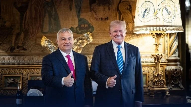 Thủ tướng Hungary Viktor Orban và ông Donald Trump.