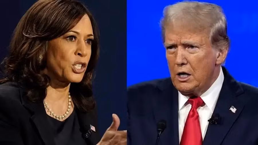 Bà Kamala Harris và ông Donald Trump.