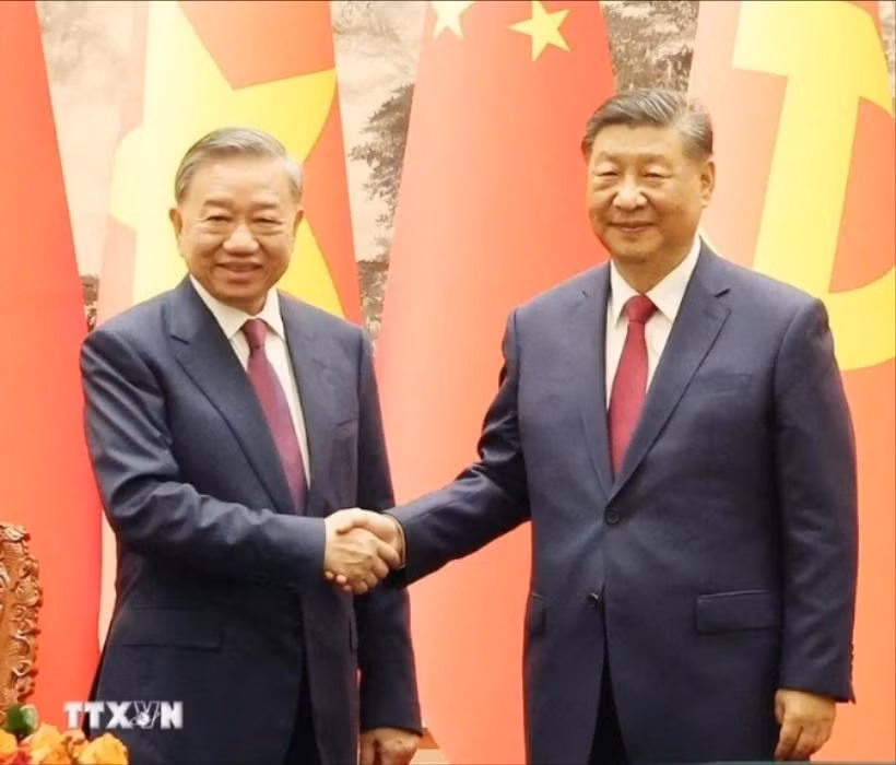 Tổng Bí thư, Chủ tịch nước Tô Lâm và Tổng Bí thư, Chủ tịch nước Trung Quốc Tập Cận Bình. (Ảnh: Trí Dũng/TTXVN) 