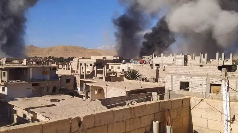 Syria bị tấn công. (Ảnh: RT)