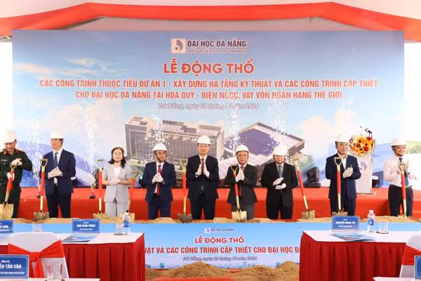 Nghi thức động thổ 5 công trình thuộc Tiểu dự án 1 - khu đô thị Đại học Đà Nẵng.
