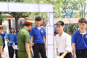 Công an tỉnh Bắc Giang triển khai kế hoạch đảm bảo an toàn cho kỳ thi.