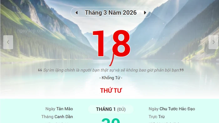 Lịch âm 18/3 - Xem lịch âm ngày 18/3
