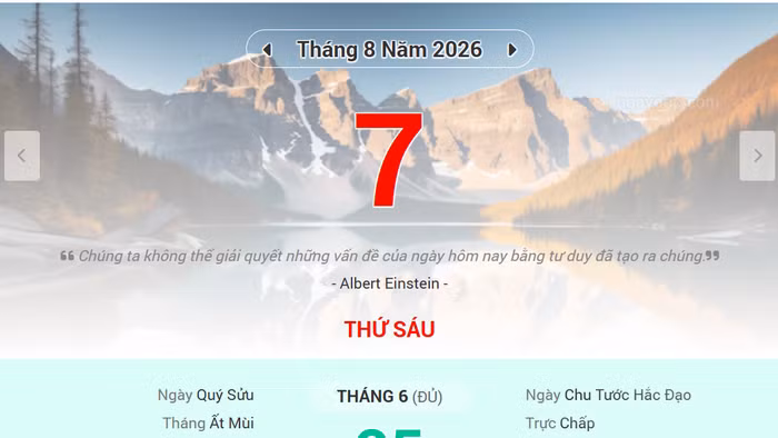 Lịch âm 7/8 - Xem lịch âm ngày 7/8