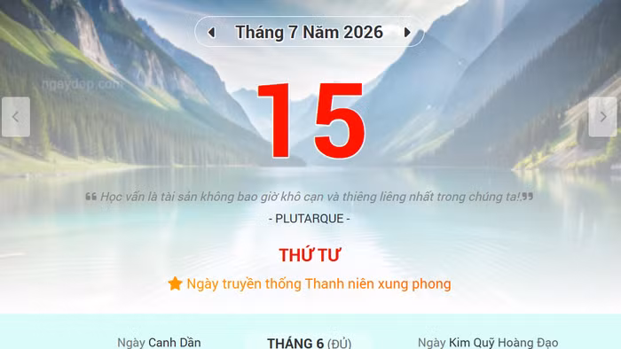 Lịch âm 15/7 - Xem lịch âm ngày 15/7