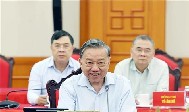 Tổng Bí thư Tô Lâm phát biểu. (Ảnh: Thống Nhất/TTXVN)