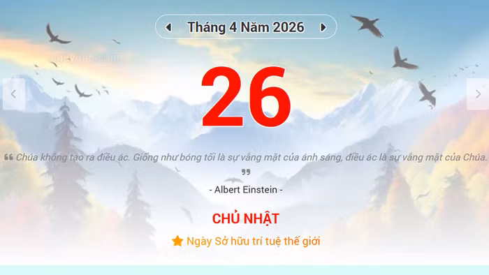 Lịch âm 26/4 - Xem lịch âm ngày 26/4