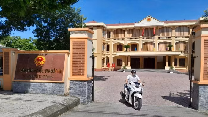 Trụ sở UBND xã Thiệu Toán, nơi ông Hùng công tác. 
