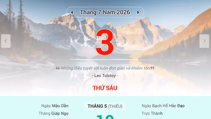 Lịch âm 3/7 - Xem lịch âm ngày 3/7