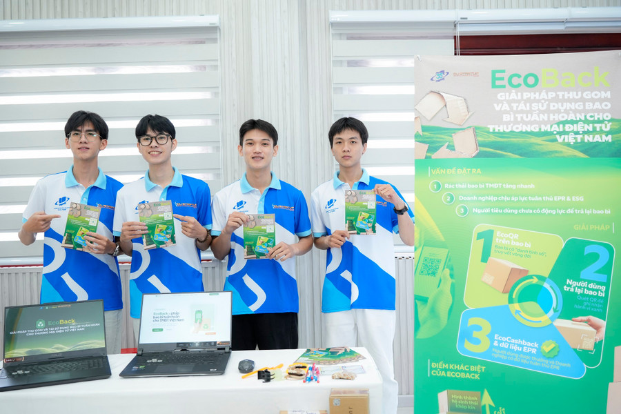 Dự án Ecoback xuất sắc giành giải Nhất cuộc thi. Ảnh: BTC.