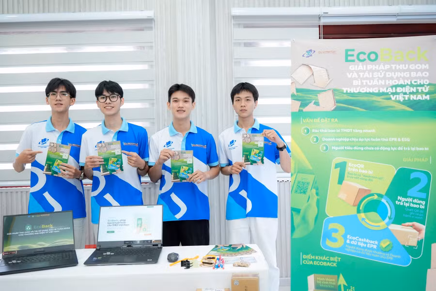 Dự án Ecoback xuất sắc giành giải Nhất cuộc thi. Ảnh: BTC.