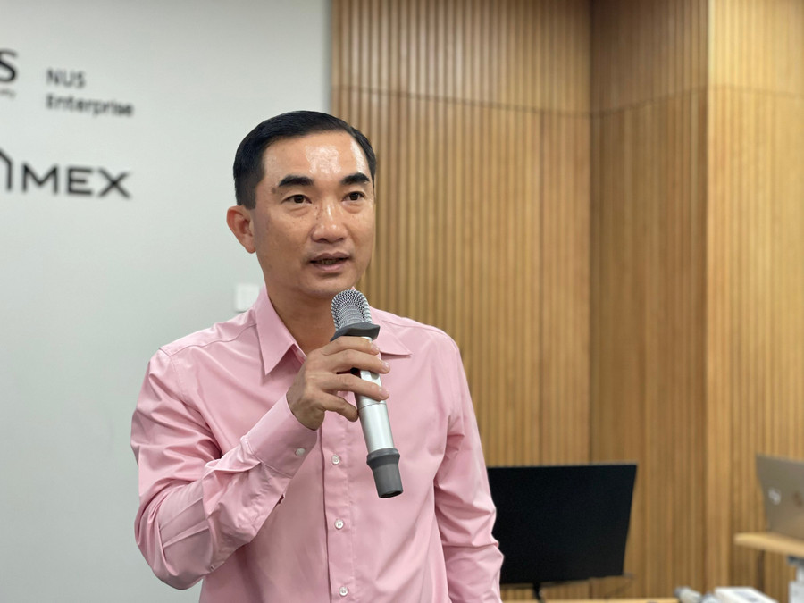 Ông Quách Anh Sen, Phó Giám đốc phụ trách Vườn ươm Doanh nghiệp Công nghệ cao, Khu Công nghệ cao TPHCM phát biểu tại hội thảo. Ảnh: Hà An. 390e465dbef337ad6ee2.jpg