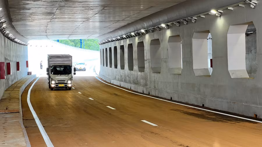 Hầm chui ở dự án nút giao An Phú, TP Thủ Đức thông xe trưa 30/6. (Ảnh: Phúc Uyên)