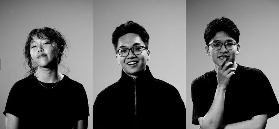 Nhóm sinh viên từ trái sang phải: Minh Anh, Nguyên Khôi, Gia Bảo. Ảnh: NVCC.