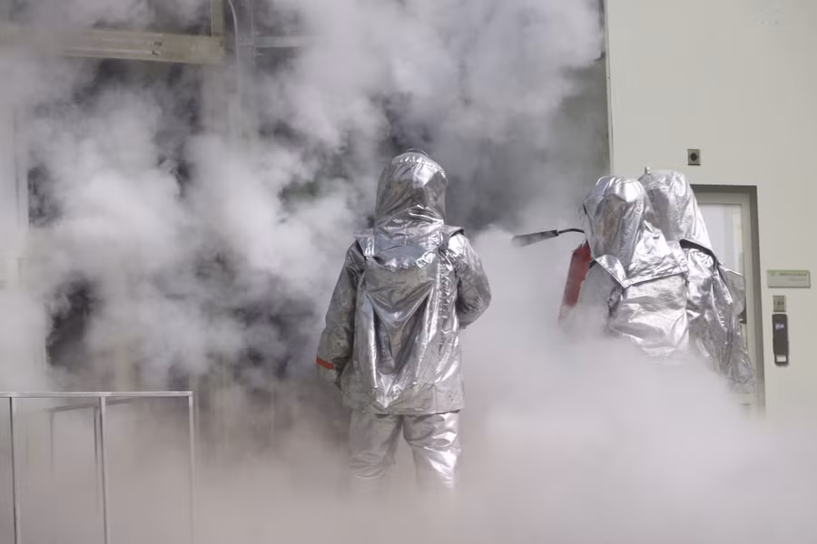 Diễn tập ứng phó sự cố phóng xạ. Ảnh: VGP