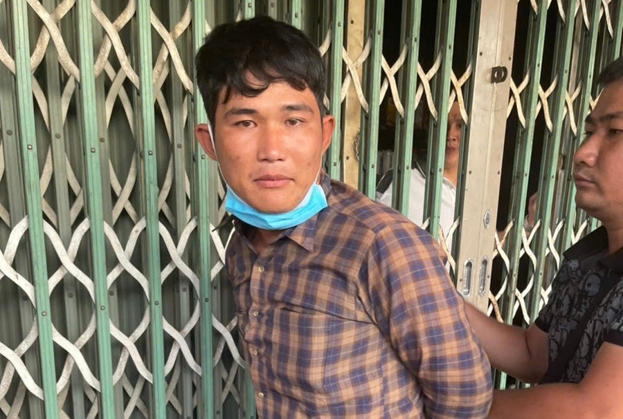 Nguyễn Tiến Đạt bị trinh sát Công an tỉnh Tây Ninh khống chế. (Ảnh: Công an Tây Ninh).