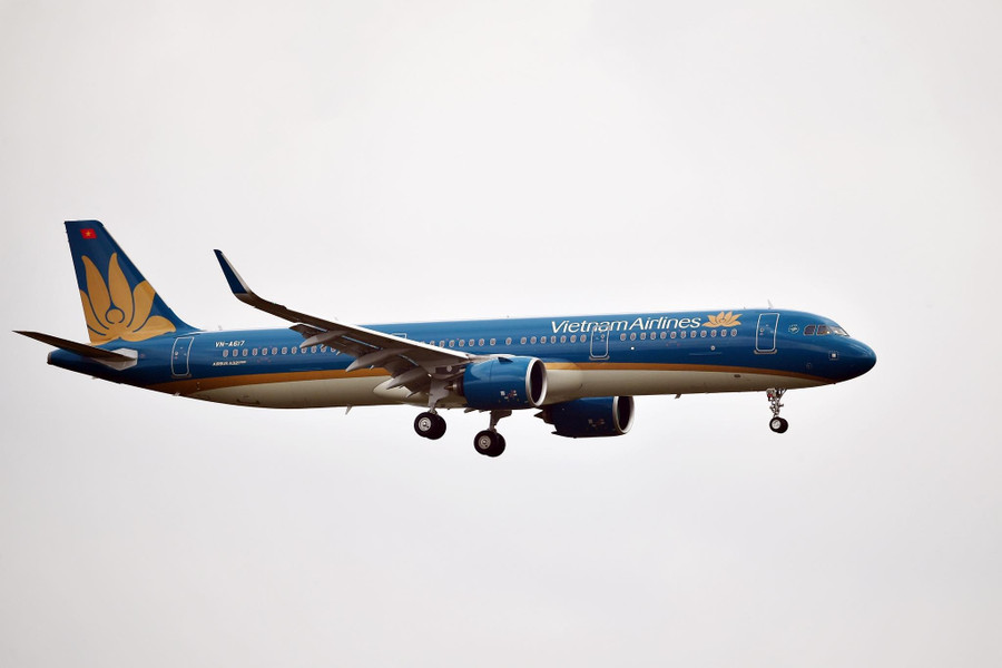 Nhiều chuyến bay của Vietnam Airlines bị hủy do bão Kajiki. (Ảnh: VNA)