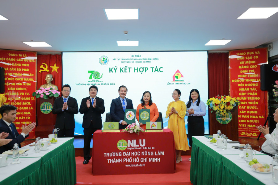 Trường ĐH Nông lâm TPHCM ký kết hợp tác với các đơn vị. Ảnh: BTC. 03bd6f20620bea55b31a.jpg