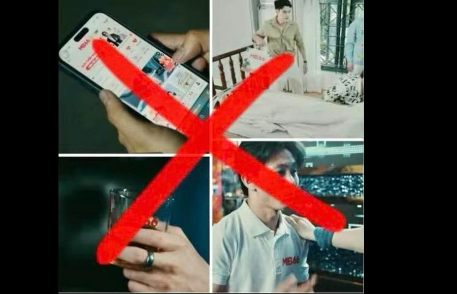 Hình ảnh website cờ bạc trong MV ca nhạc của nhóm "Ngũ hổ tướng", hiện đã được gỡ bỏ. (Ảnh chụp màn hình).