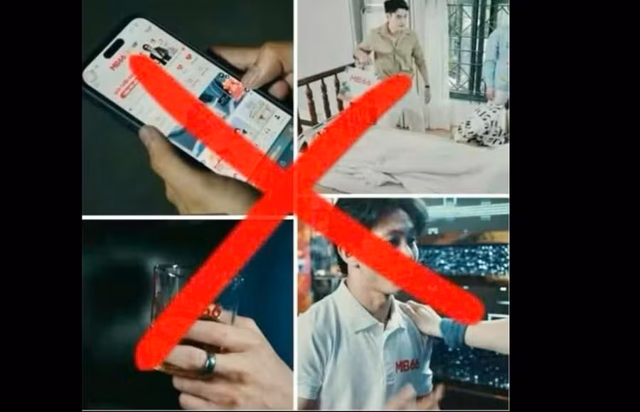 Hình ảnh website cờ bạc trong MV ca nhạc của nhóm "Ngũ hổ tướng", hiện đã được gỡ bỏ. (Ảnh chụp màn hình).