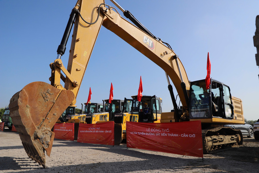 Lễ khởi công dự án đường sắt tốc độ cao Bến Thành - Cần Giờ. Ảnh: Phúc Uyên.