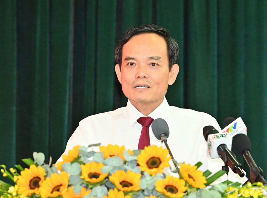 Bí thư Thành uỷ TPHCM Trần Lưu Quang phát biểu tại hội nghị. Ảnh: SGGP
