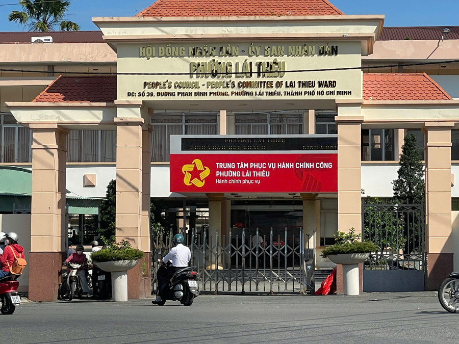 Trụ sở và Trung tâm hành chính công phường Lái Thiêu, TPHCM mới được hoàn thành vài ngày trước. chum-anh-trung-tam-hanh-chi-3.jpg