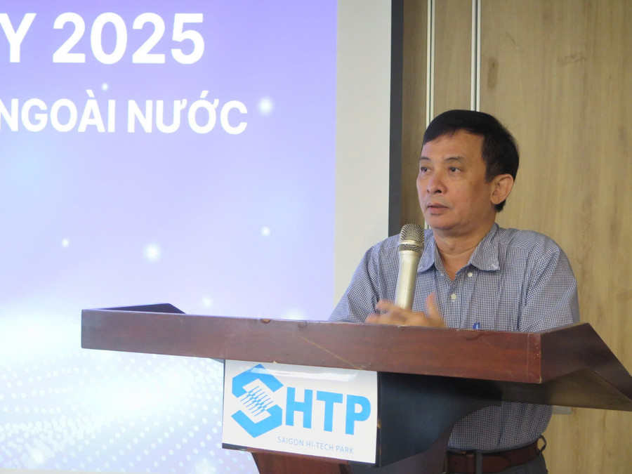 GS.TS Nguyễn Kỳ Phùng, Trưởng Ban Quản lý Khu Công nghệ cao TPHCM phát biểu tại sự kiện. Ảnh: Hà An. ce7bb72f511ad844810b.jpg