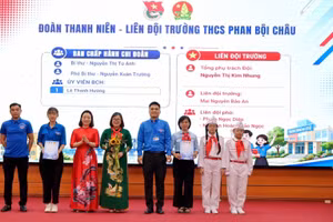 Năm học 2026-2027 là năm học đầu tiên của thầy và trò Trường THCS Chất lượng cao Phan Bội Châu (phường Long Biên, Hà Nội). Ảnh NT.