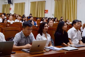 Quang cảnh buổi tập huấn. Ảnh NC.