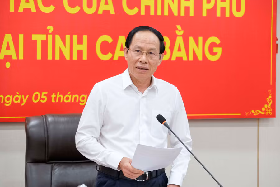 Phó Thủ tướng Lê Tiến Châu phát biểu kết luận buổi làm việc.