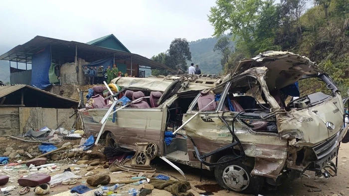 Hiện trường vụ tai nạn.